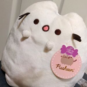 RARE Boosheen Light-Up Plush - Pusheen Halloween Ghost Grey Cat Plushie !